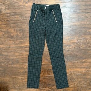 Plaid Skinny Pants
